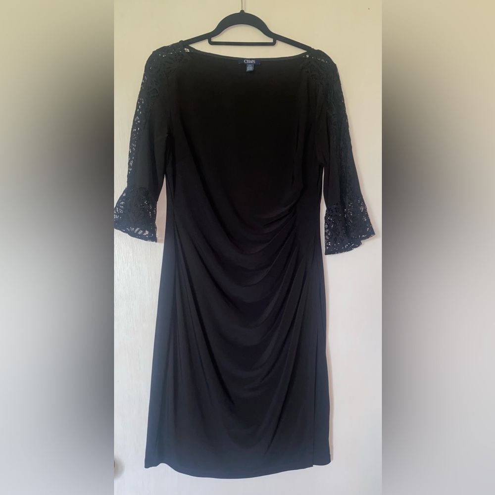 Chaps Lace ruched dress